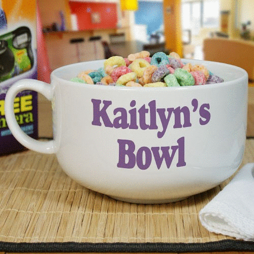 Children's Personalized Cereal Bowls