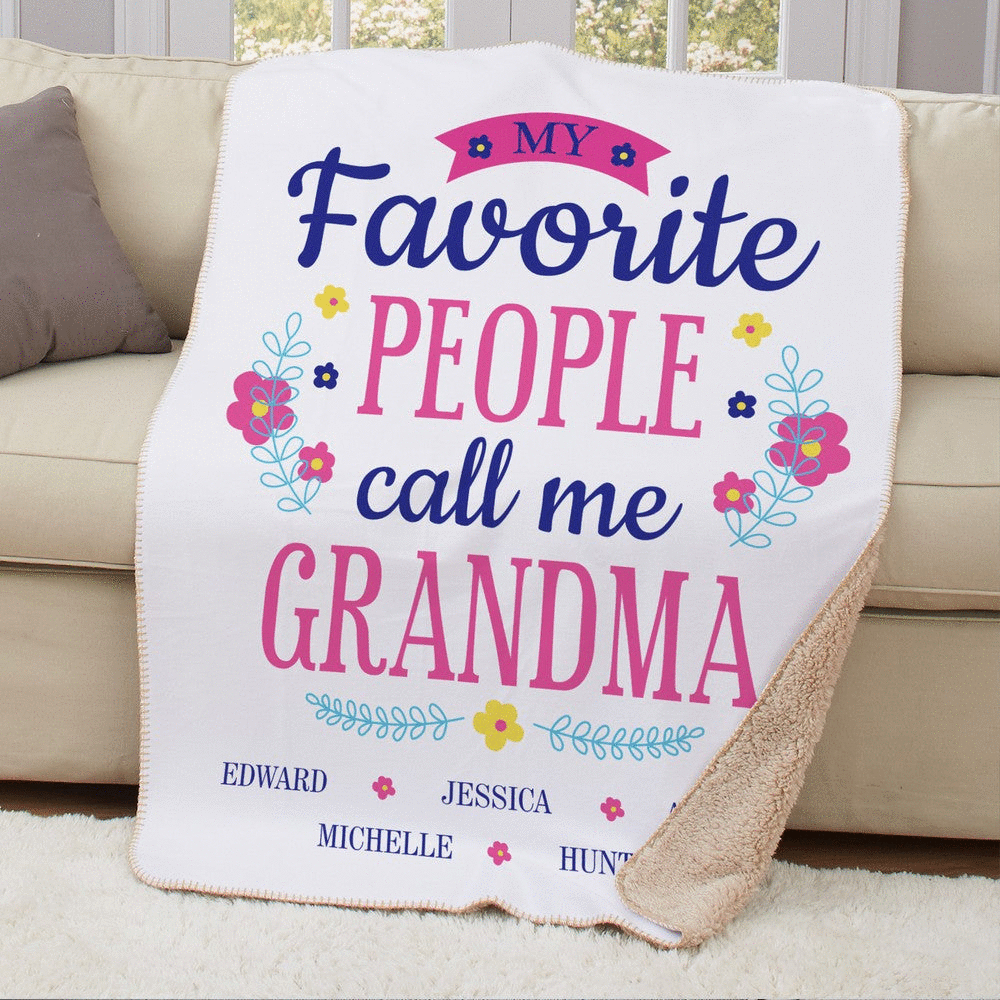 Personalized Grandmother Throws