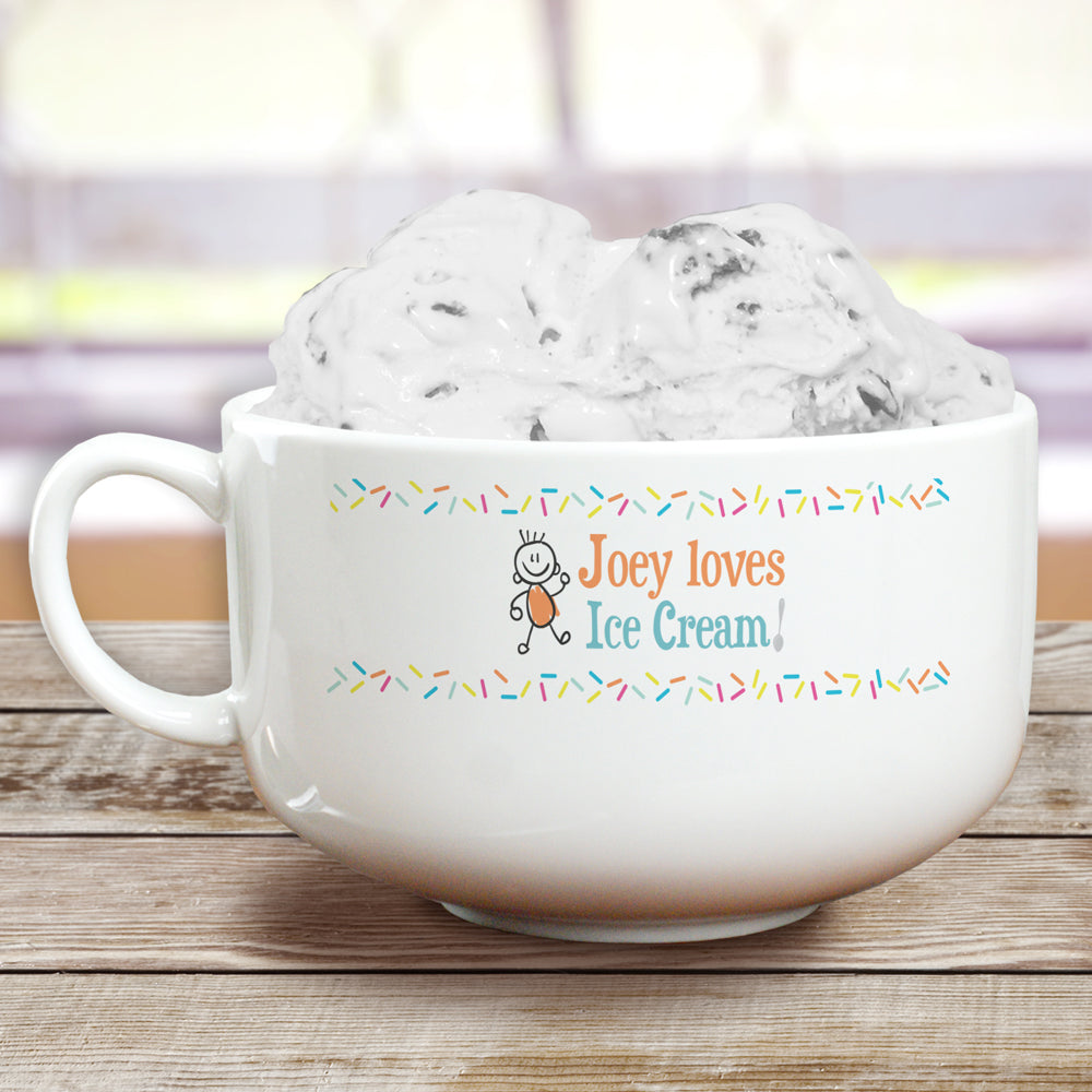 Personalized Kids Ice Cream Bowls