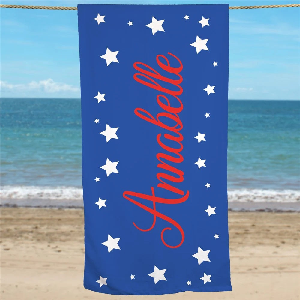 Personalized Patriotic Beach Towels