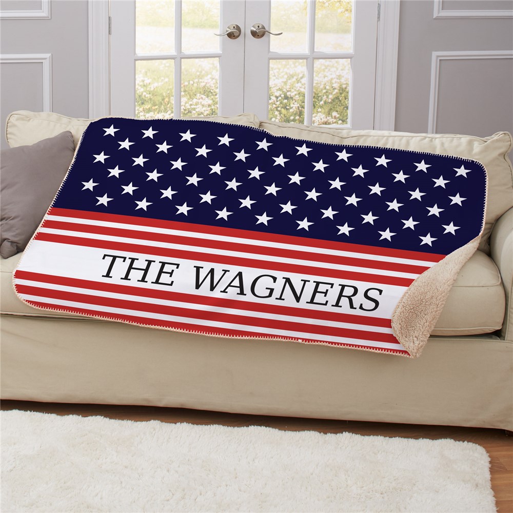Personalized Patriotic Throws