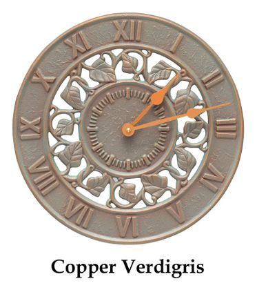 12" Ivy Indoor Outdoor Wall Clock