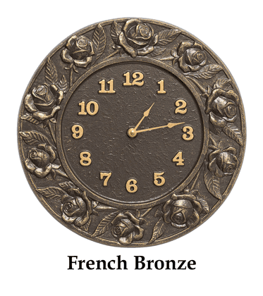 12" Rose Indoor Outdoor Wall Clock