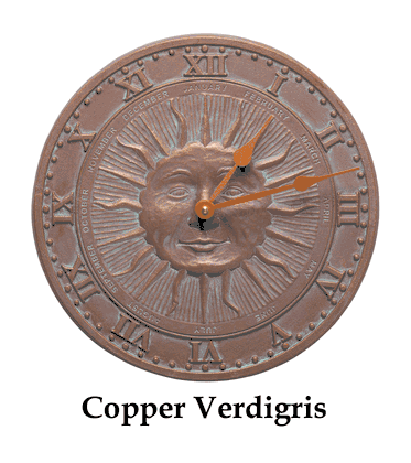 12" Sunface Indoor Outdoor Wall Clock