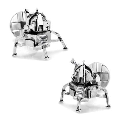 3D Moon Lander Cufflinks