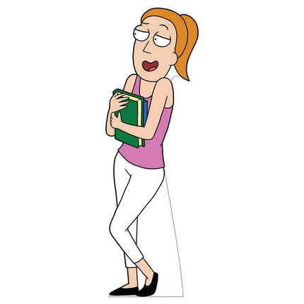 Rick and Morty Summer Holding Books Cardboard Cutout