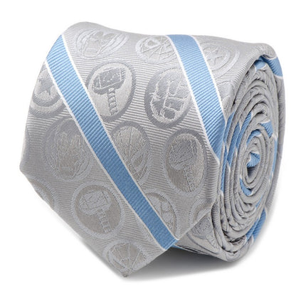 Marvel Comics Grey and Blue Stripe Men's Tie