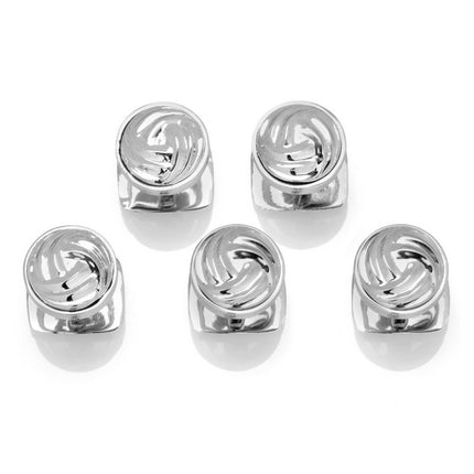 Modern Knot Sterling Silver 5 Stud Set