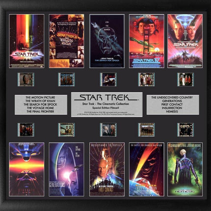Star Trek The Cinematic Collection FilmCells Presentation Montage Wall Art