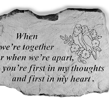 When we're together Engraved Stone