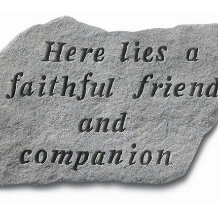 Here lies a faithful friend companion Pet Memorial