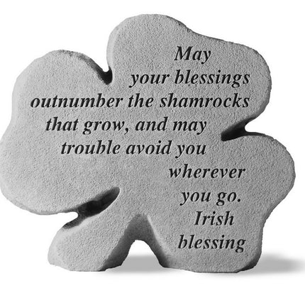 May your blessing Shamrock Engraved Stone