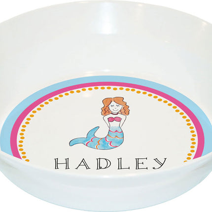 Personalized Childrens Mermaid Dining Bowl