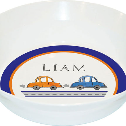Personalized Childrens Vroom Vroom Dining Bowl