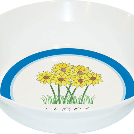 Personalized Childrens Wildflowers Dining Bowl