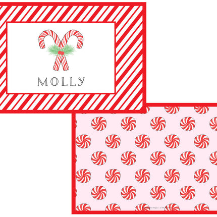 Personalized Childrens Peppermint Placemat