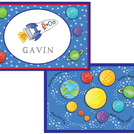 Personalized Childrens Blast Off Placemat