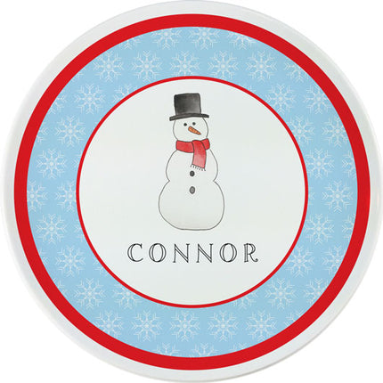 Personalized Childrens Frosty Man Dining Plate