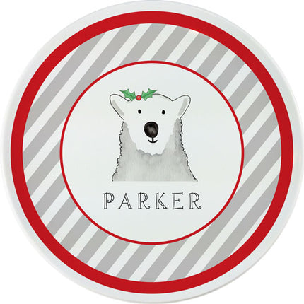 Personalized Childrens Polar Bear Dining Plate
