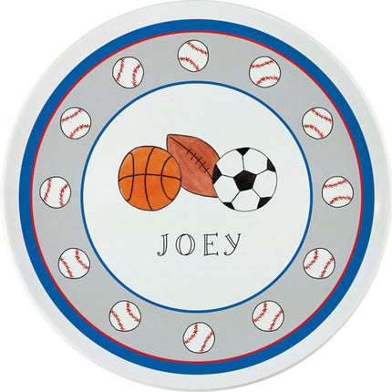 Personalized Childrens Sports Fan Dining Plate