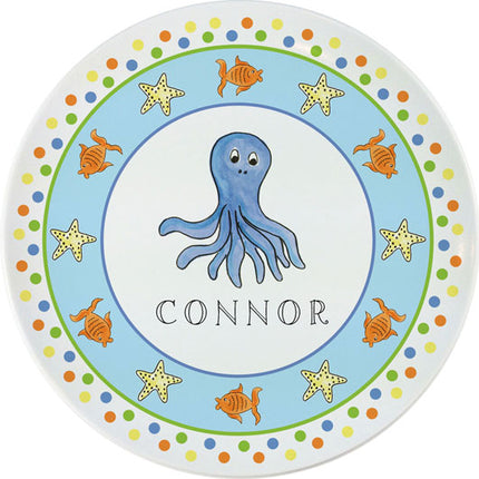 Personalized Childrens Under The Sea Dining Plate