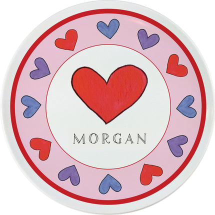 Personalized Childrens Happy Hearts Dining Plate