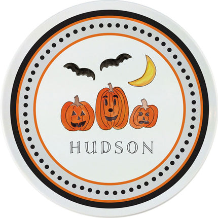 Personalized Childrens Halloween Dining Plate