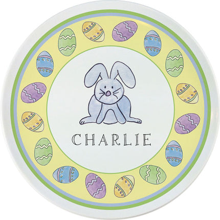 Personalized Childrens Hoppy Easter Dining Plate
