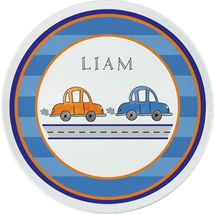 Personalized Childrens Vroom Vroom Dining Plate