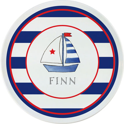 Personalized Childrens Set Sail Dining Plate
