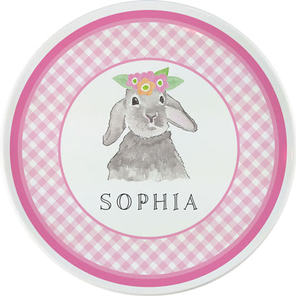 Personalized Childrens Bunny Love Dining Plate
