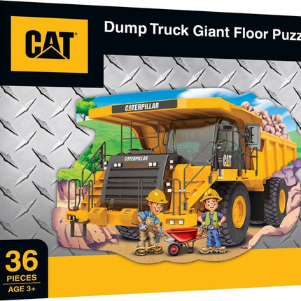 Caterpillar Dump Truck 36 Piece Shaped Floor Puzzle