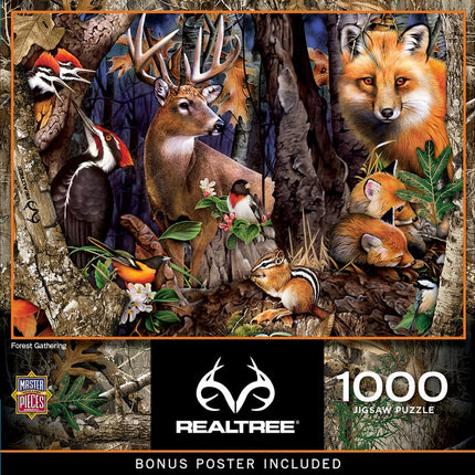 Realtree Forest Gathering 1000 Piece Puzzle