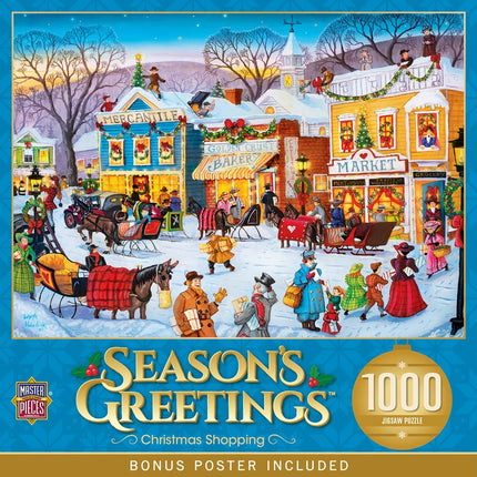 Holiday Christmas Shopping 1000 Piece Puzzle