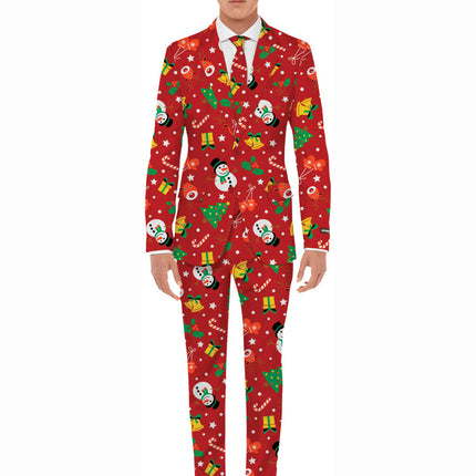 Men's Red Icon Christmas Suit