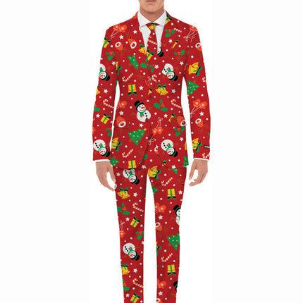 Men's Red Icon Christmas Suit