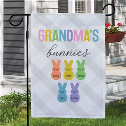 Personalized Bunnies Garden Flag