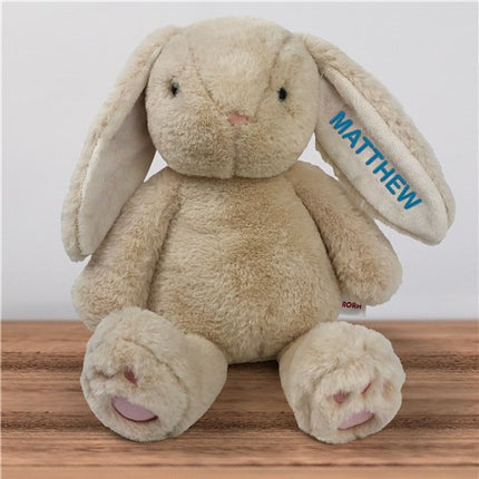 Personalized Brulee Bunny - Cerulean Blue Thread