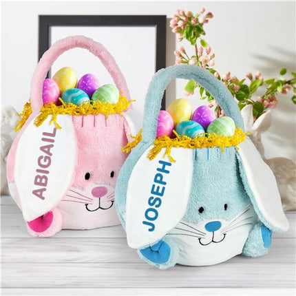 Personalized Fuzzy Bunny Easter Basket