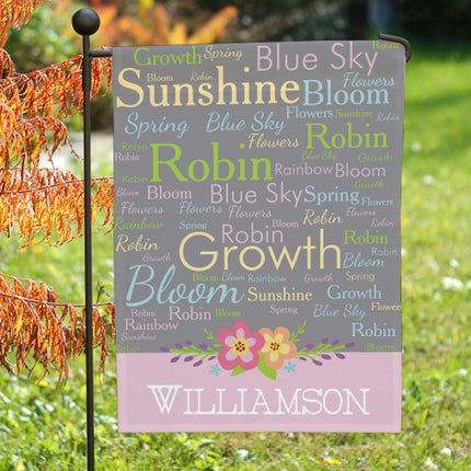 Personalized Spring Garden Flag