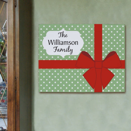 Personalized Christmas Present Wall Canvas