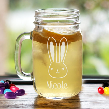 Personalized Bunny Mason Jar