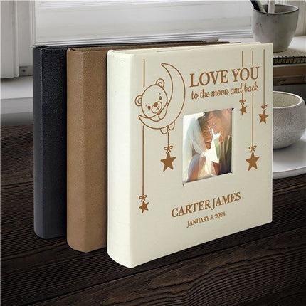 Personalized Love You To The Moon Leatherette Photo Album