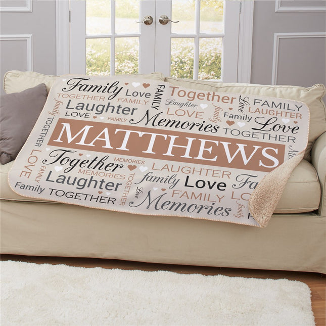 Personalized Family Word Art Sherpa
