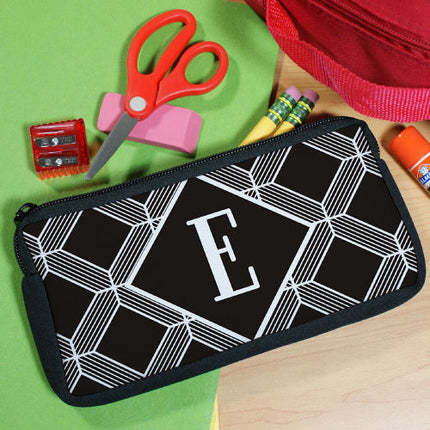 Geometric Squares Personalized Pencil Pouch
