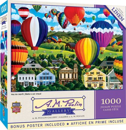 A.M. Poulin Hot Air Adrift 1000 Piece Puzzle