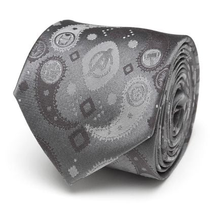 Avengers Paisley Icons Print Tie