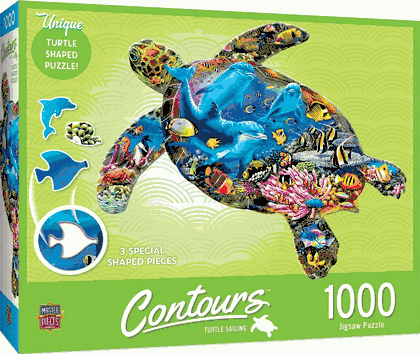 Contours Turtle Sailing 1000 Piece Puzzle
