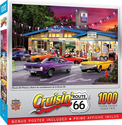 Cruisin' Rt 66 Pitstop 1000 Piece Puzzle