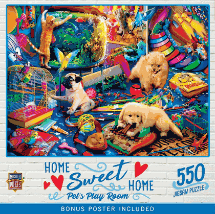 Home Sweet Home - Pet's Play Room 550 Piece Puzzle